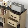HOMCOM Buffet salon, meuble de rangement avec 3 portes, 2 Voir les images du produit 8