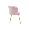 A pink velvet chair with gold legs is shown from the side against a white background. Produktbild-Vorschau