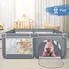 Baby Laufgitter faltbar 180x150cm Laufstall Krabbelgitter Produktbild-Vorschau 4