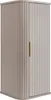 A tall, narrow beige cabinet with a fluted design and a single gold handle. Náhled obrázku produktu