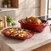 STONELINE® Bräter Schmortopf 43x26 cm Rot | mit Deckel Produktbild-Vorschau 2
