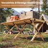 Skladací kempingový stôl COSTWAY, drevený piknikový stôl s Náhľad obrázku produktu 5