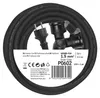 Venkovní prodlužovací kabel 15 m / 2 zásuvky / černý / guma / 230 V / 1,5 mm2 Náhled obrázku produktu