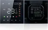 A split image showing the front and back of a smart thermostat. Náhled obrázku produktu