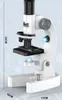 A white and black digital microscope is shown against a light gray background with a faint grid pattern. Anteprima dell’immagine prodotto