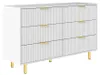 Kommode mit 6 Schubladen, elegantem Prägedesign, goldenen Produktbild-Vorschau 17