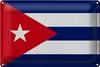 Blechschild Flagge Kuba 18x12cm Flag of Cuba Vintage Produktbild-Vorschau 1