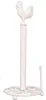 Clayre & Eef Küchenrollenhalter Hahn Ø 18x43 cm Weiß Eisen Produktbild-Vorschau 1