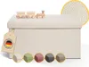 Everbrent Laleni Sitzbank Ottoman Zisa 76x38x38cm Bouclé Produktbild-Vorschau 3