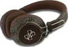 A pair of brown and tan patterned headphones with gold accents is shown against a white background. Anteprima dell’immagine prodotto