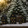 UNUS Dekohäuser Lichthäuser aus Metall Weihnachtsdekoration Produktbild-Vorschau 3