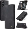 Collage of images showing a black flip phone case for a Samsung Galaxy A25 5G. Produktbild-Vorschau