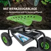 Gartenscooter mit Ablage Stahl 150 kg Sitzhöhe 44-52 cm Produktbild-Vorschau 7