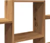 A close-up view of a wooden shelf unit. Produktbild-Vorschau