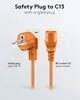 goobay Netzkabel Kaltgerätekabel abgewinkelt orange 2 m Anteprima dell’immagine prodotto 5