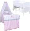 Baby-Delux Babybett Kinderbett Umbaubar 140x70 Weiß Bettset Produktbild-Vorschau 1