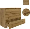 YUMEBLY | Kommode BASIC mit 3 Schubladen, 90x75x40 cm – Produktbild-Vorschau 1