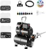 SucceBuy set aerografo 1/6 hp con compressore e serbatoio, Anteprima dell’immagine prodotto 1