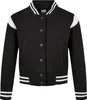UCK2618 - Girls Inset College Sweat Jacket black/white Produktbild-Vorschau 6