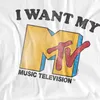 MTV - Tričko "I Want My MTV 2" pre mužov TV6296 (S) (Biela) Náhľad obrázku produktu 3