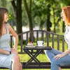 Zahradní lavička Relaxdays se sklopným stolem, 3místná, Náhled obrázku produktu 3