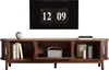 A brown TV stand with a television mounted above it. Produktbild-Vorschau