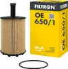 A product image of an oil filter and its packaging. Podgląd zdjęcia produktu