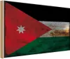 vianmo Holzschild 12x18 cm Jordanien Jordan Rost Flagge Produktbild-Vorschau 1