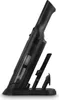 A black handheld vacuum cleaner with its charging dock and accessories, presented against a white background. Náhled obrázku produktu