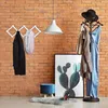 Relaxdays Wandgarderobe Holz, ausziehbare Garderobenleiste, Produktbild-Vorschau 2