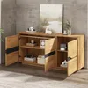 Merax Sideboard 140cm mit 3 Türen und verstellbare Böden, Produktbild-Vorschau 2