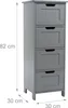 Relaxdays Badezimmerschrank, 4 Schubladen, HxBxT: 82 x 30 x Produktbild-Vorschau 4