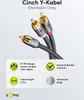 Goobay 65300, 2 x RCA, Samec, RCA, Samec, 2 m, Černá, Náhled obrázku produktu 4