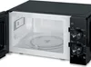 An open black microwave oven with a glass turntable inside, shown from a slightly elevated front-left angle. Produktbild-Vorschau