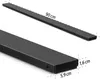 Two views of a black metal cable channel, one showing its length and the other its cross-section with dimensions. Anteprima dell’immagine prodotto