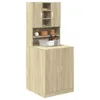 A tall, narrow cabinet with multiple shelves and two doors at the bottom, designed to fit over a washing machine. Podgląd zdjęcia produktu