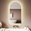 SONNI Specchio da bagno curvo bianco 80 x 40 x 3,5 cm Anteprima dell’immagine prodotto 2