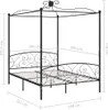 vidaXL Hemelbedframe, zwart, metaal, 180 x 200 cm Productafbeelding-voorbeeld 4