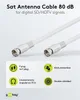 Goobay 60724 Cavo antenna SAT (80 dB), 2x schermato, 0,5 m, Anteprima dell’immagine prodotto 2