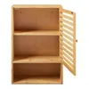 An open bamboo cabinet with three shelves. Podgląd zdjęcia produktu