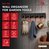 Maclean wandhouder voor tuingereedschap, staal, met haken, Productafbeelding-voorbeeld 4