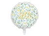 Folienballon IHS mit Blumen Motiv 45cm rund Weiß Gold Grün Produktbild-Vorschau 5