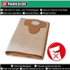 A product image showing vacuum cleaner dust bags with multilingual text and a red circular graphic indicating a feature. Produktbild-Vorschau