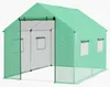 Tunnelgewächshaus 2 x 3 m (6 m²) mit Rolltor, 4 Fenstern – Produktbild-Vorschau 2