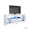SONNI TV-Schrank Weiß Hochglanz 140 x 39 x 30cm Produktbild-Vorschau 3