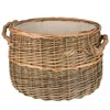 UNUS Korb aus Weide Weidenkorb rund mit 2 Griffen Ø 40 cm Produktbild-Vorschau 1