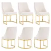 Set di 6 sedie da pranzo Flieks, con gambe placcate in oro, Anteprima dell’immagine prodotto 9