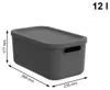 Rotho Aufbewahrungsbox 3er-Set 12 l Albula Light – Produktbild-Vorschau 3