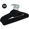 Kleiderbügel Samt 50er Set – Samtbügel schwarz - Rutschfest Produktbild-Vorschau 1