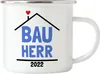 Bauherr 2022 Emaille Tasse Hausbau Richtfest Häuslebauer Produktbild-Vorschau 1